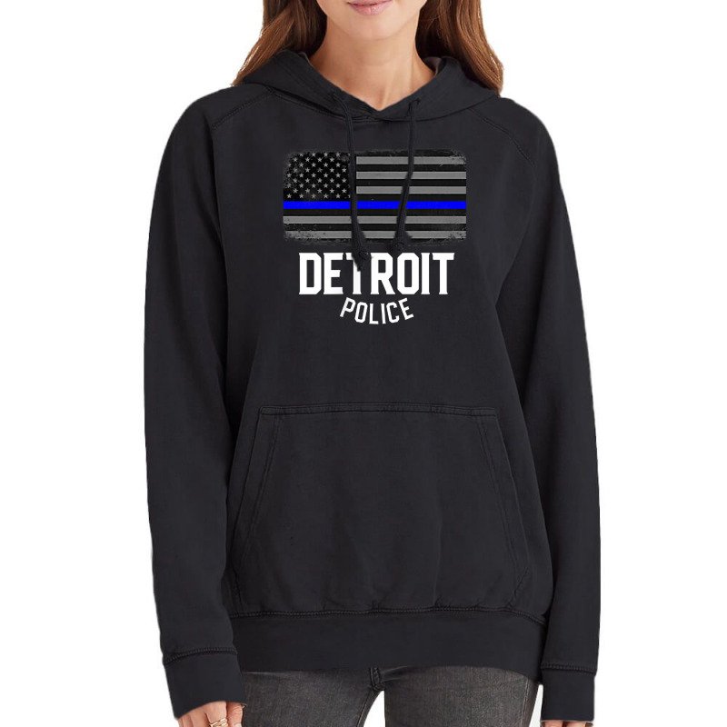 City Of Detroit Police Officer Michigan Policeman Vintage Hoodie | Artistshot