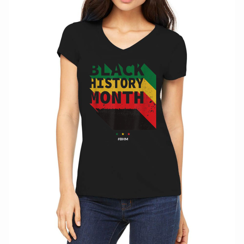 Black History Month  For Africa Lovers Music Vintage Retro Women's V-Neck T-Shirt by TyrellDesign | Artistshot