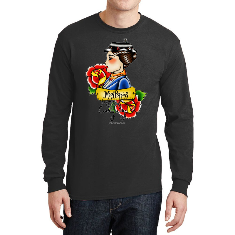 Maria Poppins Lady Head Long Sleeve Shirts | Artistshot