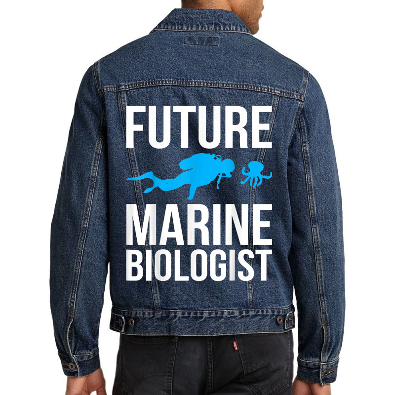 Future Marine Biologist Gift For Students Sea Life Men Denim Jacket | Artistshot