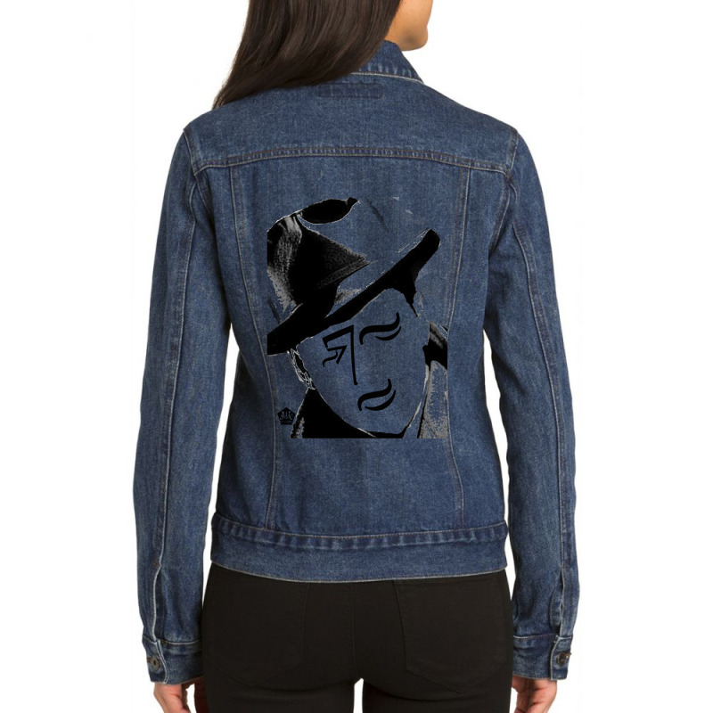 Music Vintage Portrait Man Funny Gifts Boys Girls Ladies Denim Jacket by ArtistChaya | Artistshot