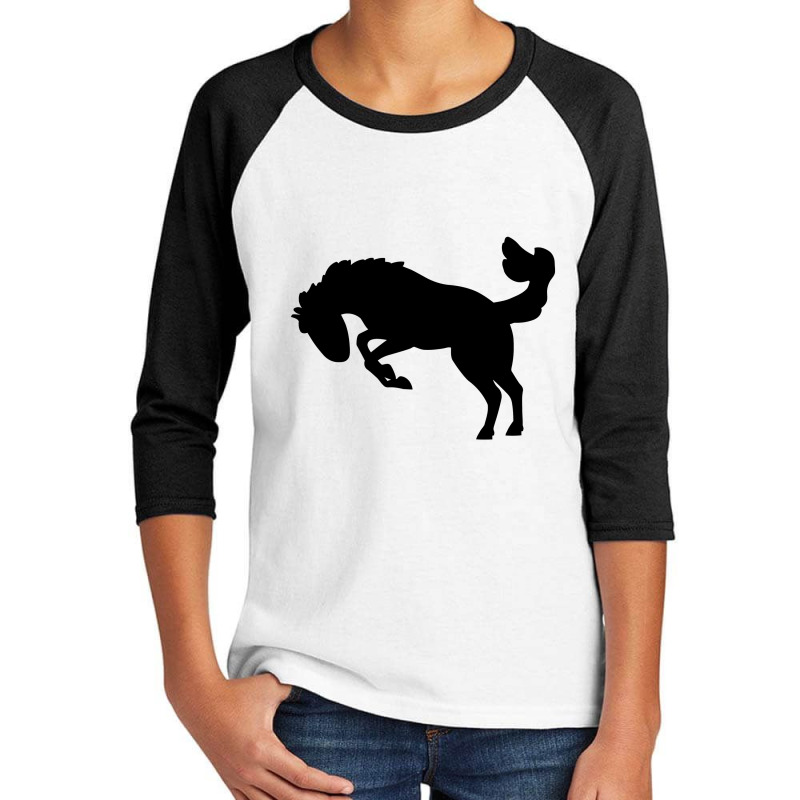 Bucking Rodeo Horse   Horse Youth 3/4 Sleeve by pagersuek | Artistshot