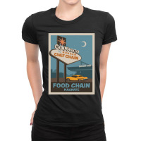 Food Chain Magnate Board Game Minimalist Travel Poster Style Gaming Ar Ladies Fitted T-shirt | Artistshot