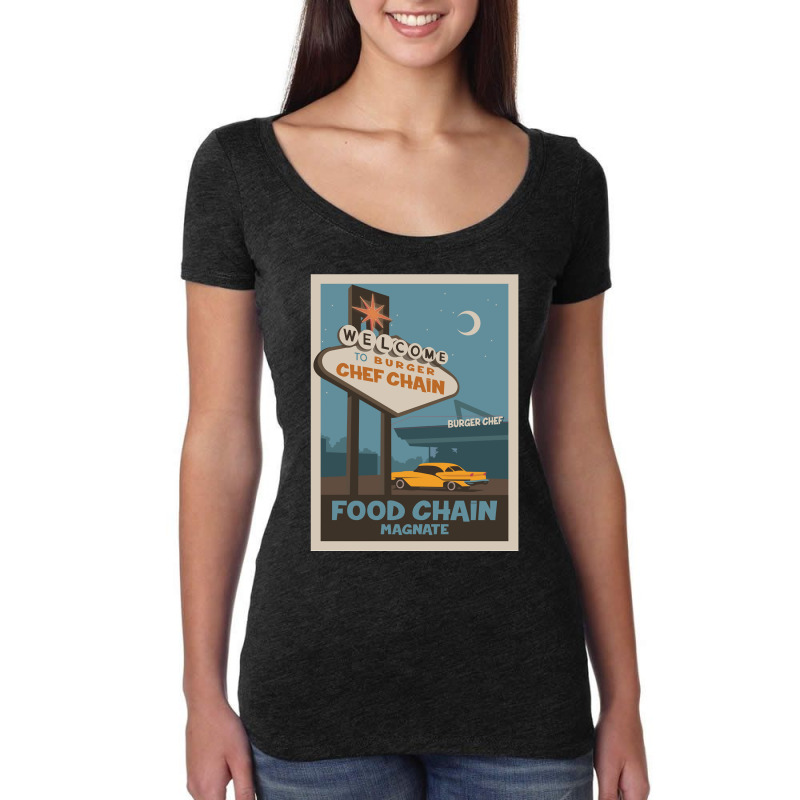 Food Chain Magnate Board Game Minimalist Travel Poster Style Gaming Ar Women's Triblend Scoop T-shirt by cm-arts | Artistshot