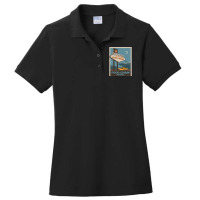 Food Chain Magnate Board Game Minimalist Travel Poster Style Gaming Ar Ladies Polo Shirt | Artistshot