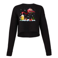 Flamingo Tropical Beer Lovers Flamingo Funny Christmas Flamingo Drinki Cropped Sweater | Artistshot