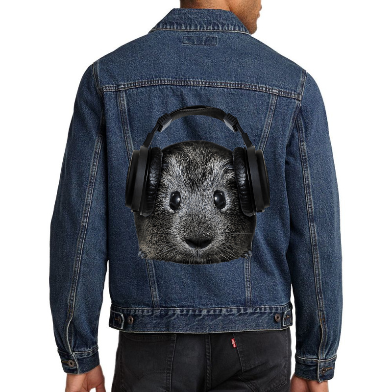 Dj Guinea Pig Music Festival Lover Gift Animal Pet Cavy Men Denim Jacket | Artistshot