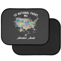 Us National Parks Map, National Park, Us National Parks Map Art, Us Na Rear Car Mat | Artistshot