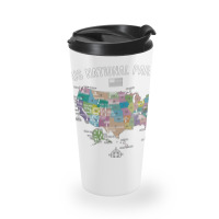 Us National Parks Map, National Park, Us National Parks Map Art, Us Na Travel Mug | Artistshot