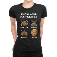 Know Your Parasites Anti Joe Biden Funny Ladies Fitted T-shirt | Artistshot