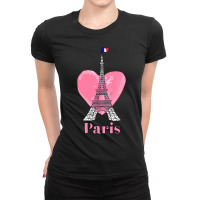 I Love Paris  Eiffel Tower France Gift Ladies Fitted T-shirt | Artistshot