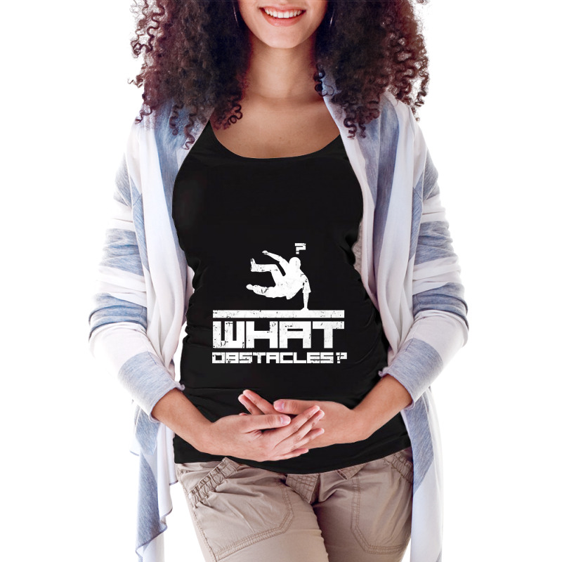 Parkour Free Running What Obstacles Maternity Scoop Neck T-shirt by Mary Kiefe | Artistshot