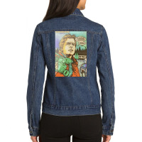 Marty Mcfly, Back To The Future, Marty Mcfly Vintage, Marty, Mcfly, Ma Ladies Denim Jacket | Artistshot