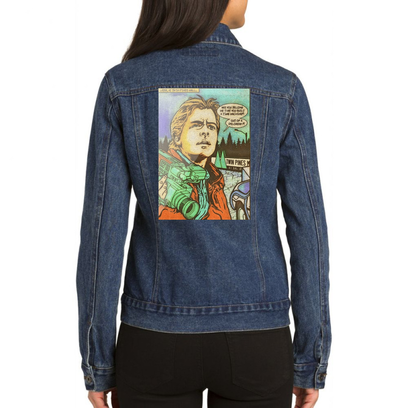 Marty Mcfly, Back To The Future, Marty Mcfly Vintage, Marty, Mcfly, Ma Ladies Denim Jacket by cm-arts | Artistshot