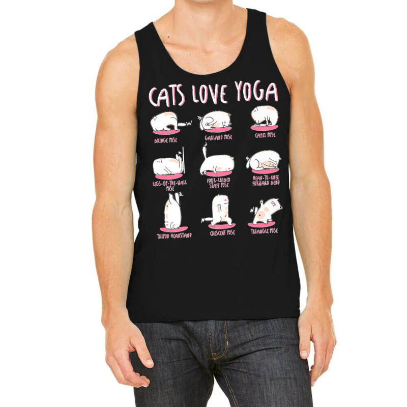 Funny Cats Love Different Yoga Positions Yoga Cat Premium Tank Top by cm-arts | Artistshot