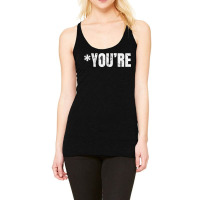 Grammar Police Funny Gag T With Distressed Design Racerback Tank | Artistshot