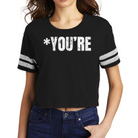 Grammar Police Funny Gag T With Distressed Design Scorecard Crop Tee | Artistshot