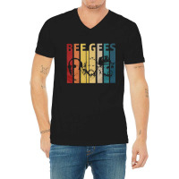 Bee Gees, Bee, Gees, Bee Gees Vintage, Bee Gees Painting, Bee Gees Art V-neck Tee | Artistshot