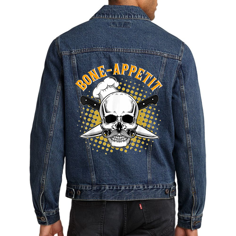 Bone Appetit Chef Funny Halloween Costume Cook Bon Appetit T Shirt Men Denim Jacket by MilesDanialMayberry | Artistshot