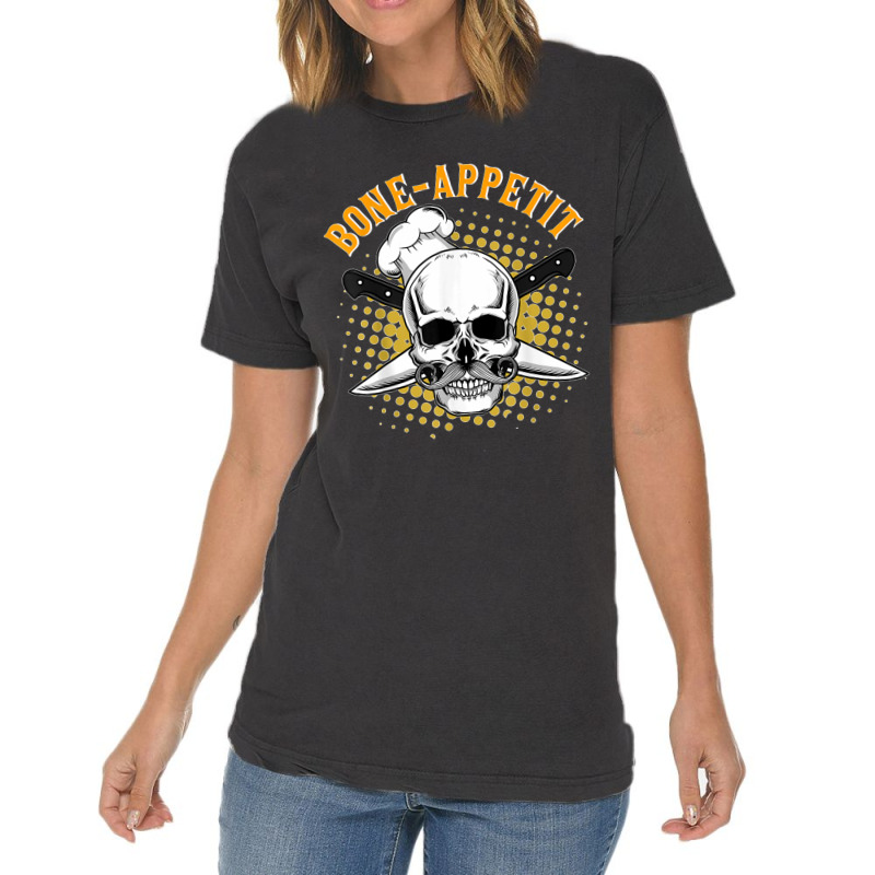 Bone Appetit Chef Funny Halloween Costume Cook Bon Appetit T Shirt Vintage T-Shirt by MilesDanialMayberry | Artistshot