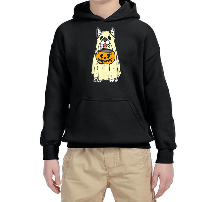 Siberian Husky Ghost Funny Halloween Costume Dog Owner Lover Youth Hoodie by Premium | Artistshot