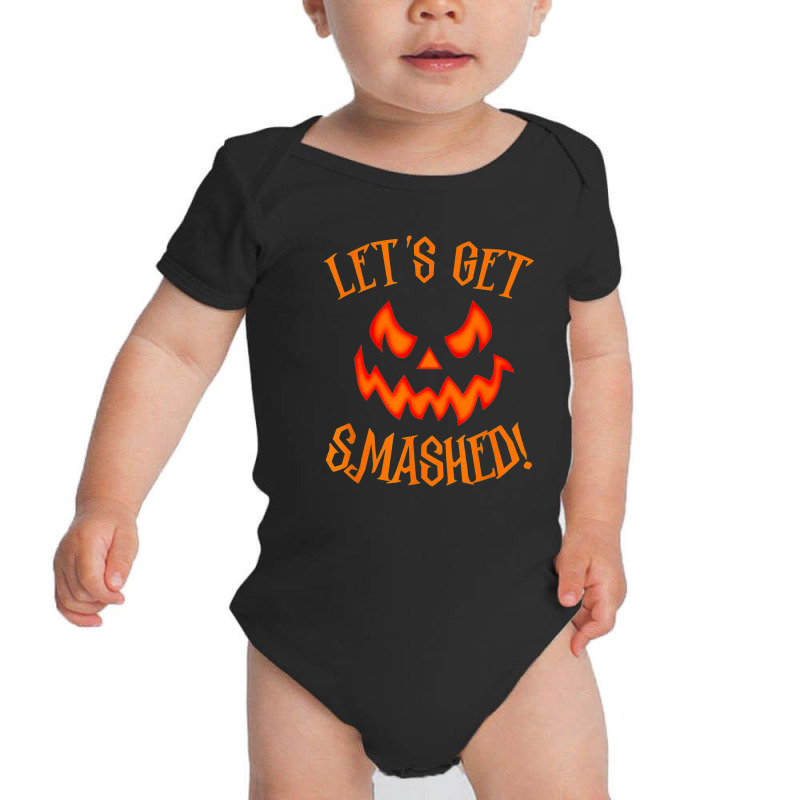 Pumpkin Matching Halloween Shirt Lets Get Smashed Baby Bodysuit by Premium | Artistshot