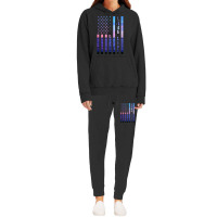 Lake Life American Flag Dock Sunset Wakeboarder Power Boat Hoodie & Jogger Set | Artistshot