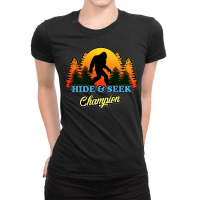 Bigfoot Hide N Seek Champion Classic Ladies Fitted T-shirt | Artistshot