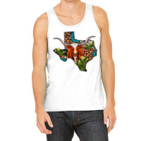 Longhorn Texas Map Tank Top | Artistshot