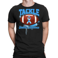 Diabetes Diabetic Tackle Football Blue Ribbon 109 Diabetes Awareness T-shirt | Artistshot