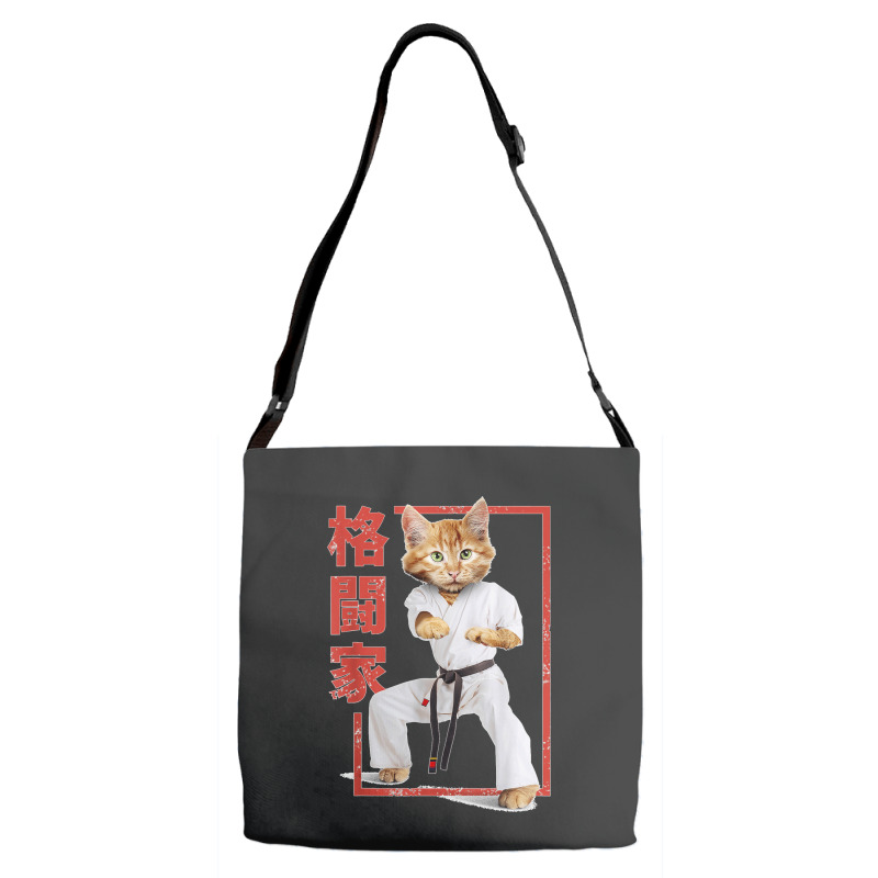 Cat Karate Player , Cat Samurai , Japanese Style T Shirt Adjustable Strap Totes | Artistshot