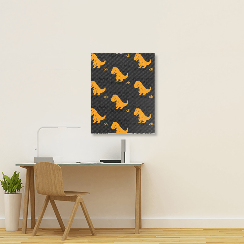 T Rex Clap Your Hands Portrait Canvas Print | Artistshot