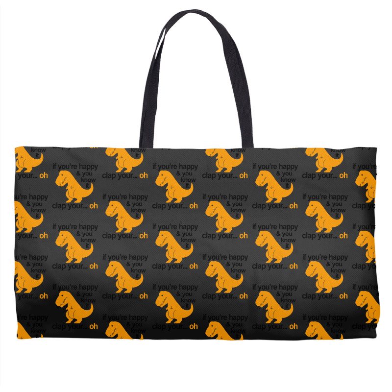 T Rex Clap Your Hands Weekender Totes | Artistshot