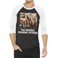 Native Mount Rushmore, Original Founding Fathers, David Behrens Tie Dy 3/4 Sleeve Shirt | Artistshot