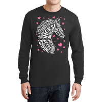 Horse Typography Word Art Girls Horseback Riding Equestrian Love Long Sleeve Shirts | Artistshot