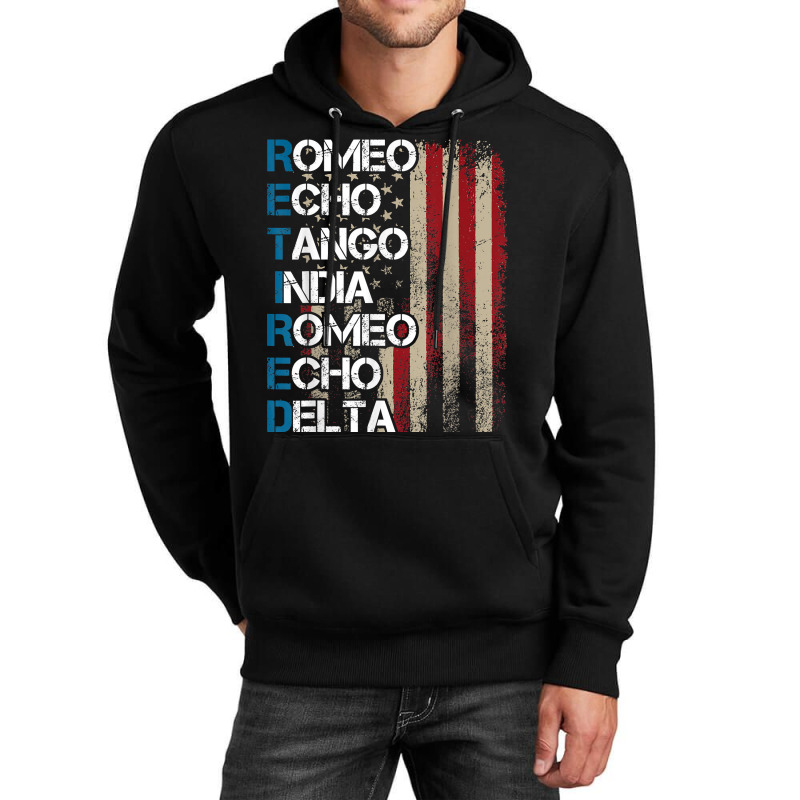 Phonetic Alphabet Retired Veteran Retirement Army Military Unisex Hoodie | Artistshot