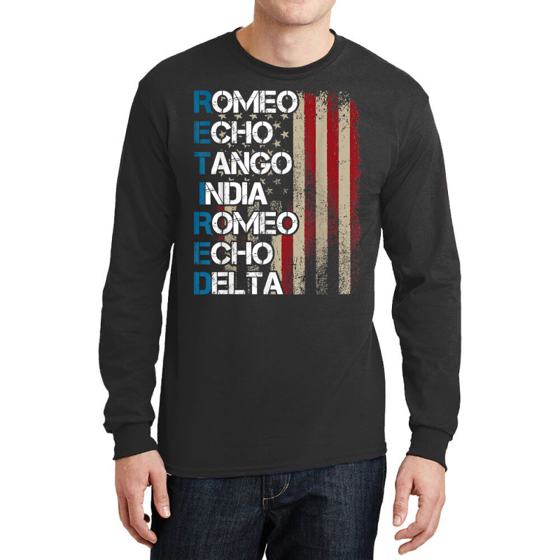 Phonetic Alphabet Retired Veteran Retirement Army Military Long Sleeve Shirts | Artistshot