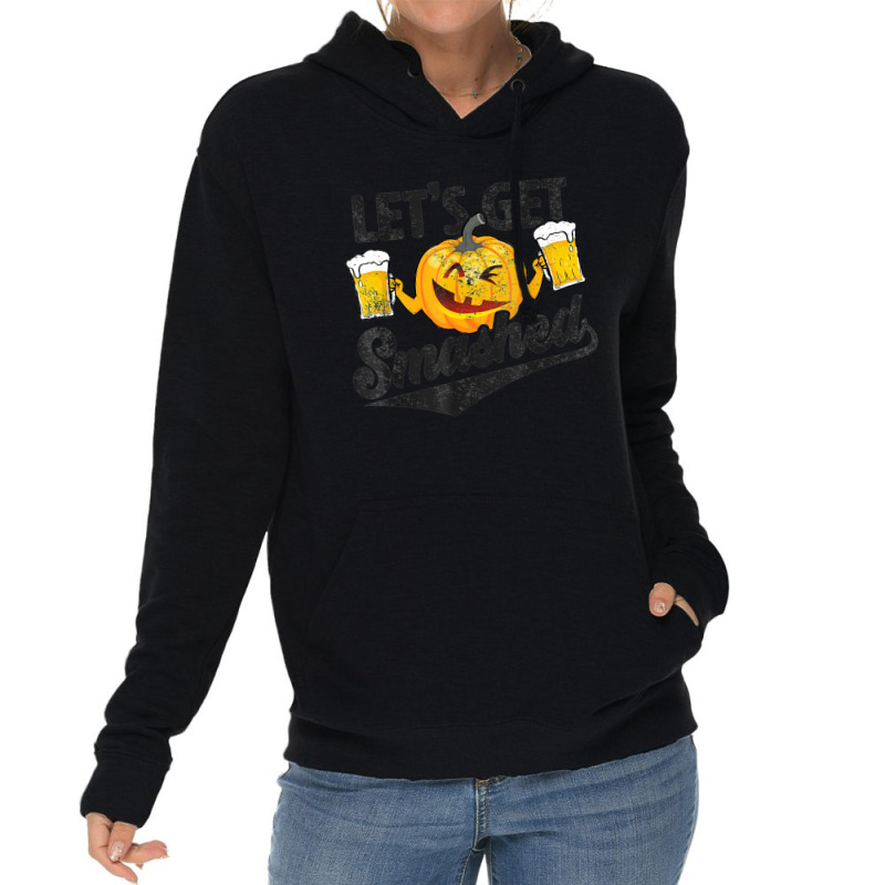 Lets Get Smashed Funny Pumpkin Beer Halloween Lightweight Hoodie by Premium | Artistshot