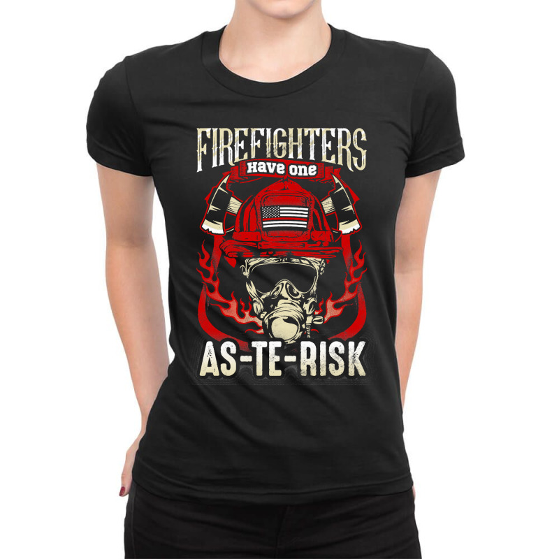 Firefighter Fireman S Asterisk 106 Firefighting Ladies Fitted T-Shirt by peafowl | Artistshot