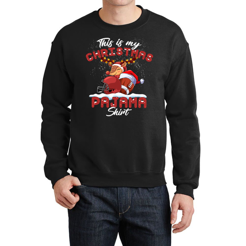 Football This Is My Christmas Pajama Football Christmas Light 364 Crewneck Sweatshirt by pester | Artistshot