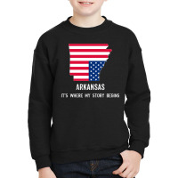 Arkansas It's Where My Story Begins Youth Sweatshirt | Artistshot