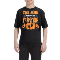 The Man Behind The Pumpkin Baby Dad Soon Halloween Pregnancy Youth Tee | Artistshot