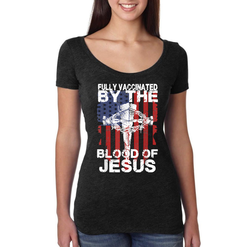 Jesus Christ Christian Fully Vaccinated By The Blood Of Jesus For Men  Women's Triblend Scoop T-shirt by peafowl | Artistshot