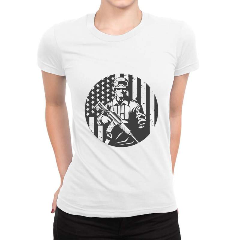 United States Veteran Ladies Fitted T-Shirt by cm-arts | Artistshot