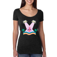 Funny Alien Abduction Women's Triblend Scoop T-shirt | Artistshot