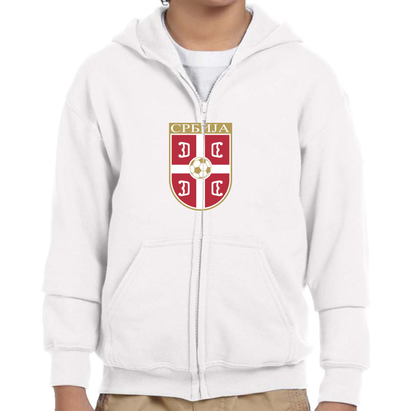 Fudbalski Savez Srbije Serbia Football Youth Zipper Hoodie by cm-arts | Artistshot