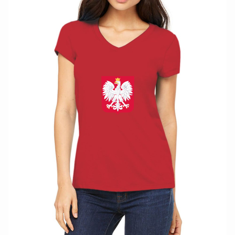 Herb Polski Poland National Football Women's V-Neck T-Shirt by cm-arts | Artistshot