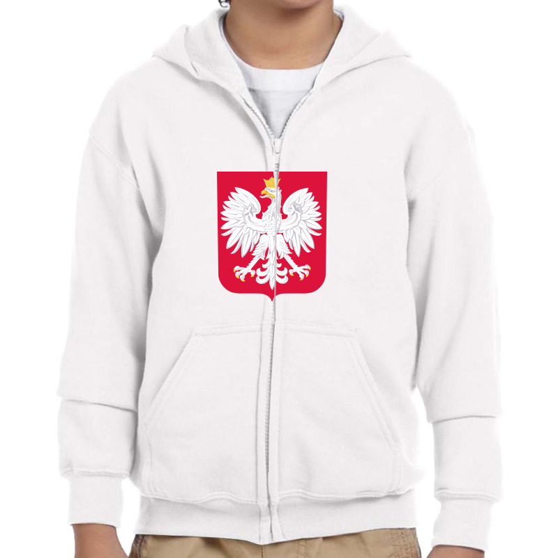 Herb Polski Poland National Football Youth Zipper Hoodie by cm-arts | Artistshot