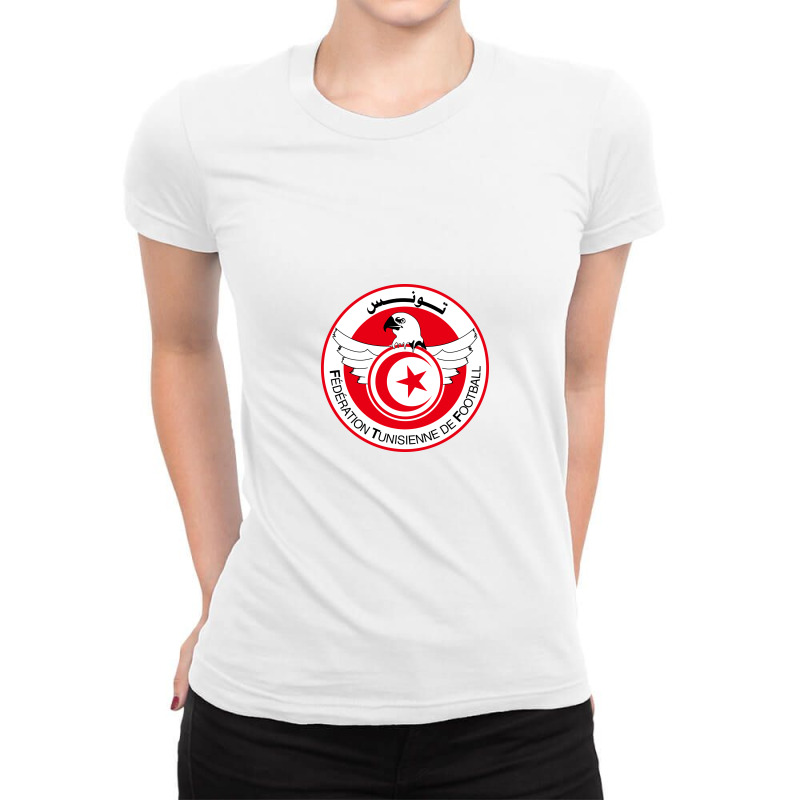 Tunisienne De Football Tunisia Ladies Fitted T-Shirt by cm-arts | Artistshot