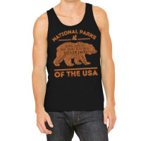 National Parks Bear Hiking Travel Camping Outdoors Retro Usa Tank Top | Artistshot